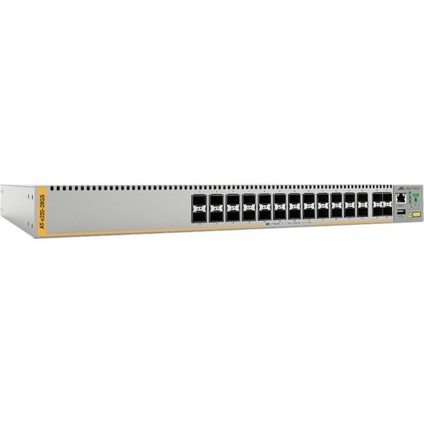 Allied Telesis 28-Port 100/1000X Sfp L3 Switch, 1 Fixed Ac Power Supply, Us Power AT-X220-28GS-10
